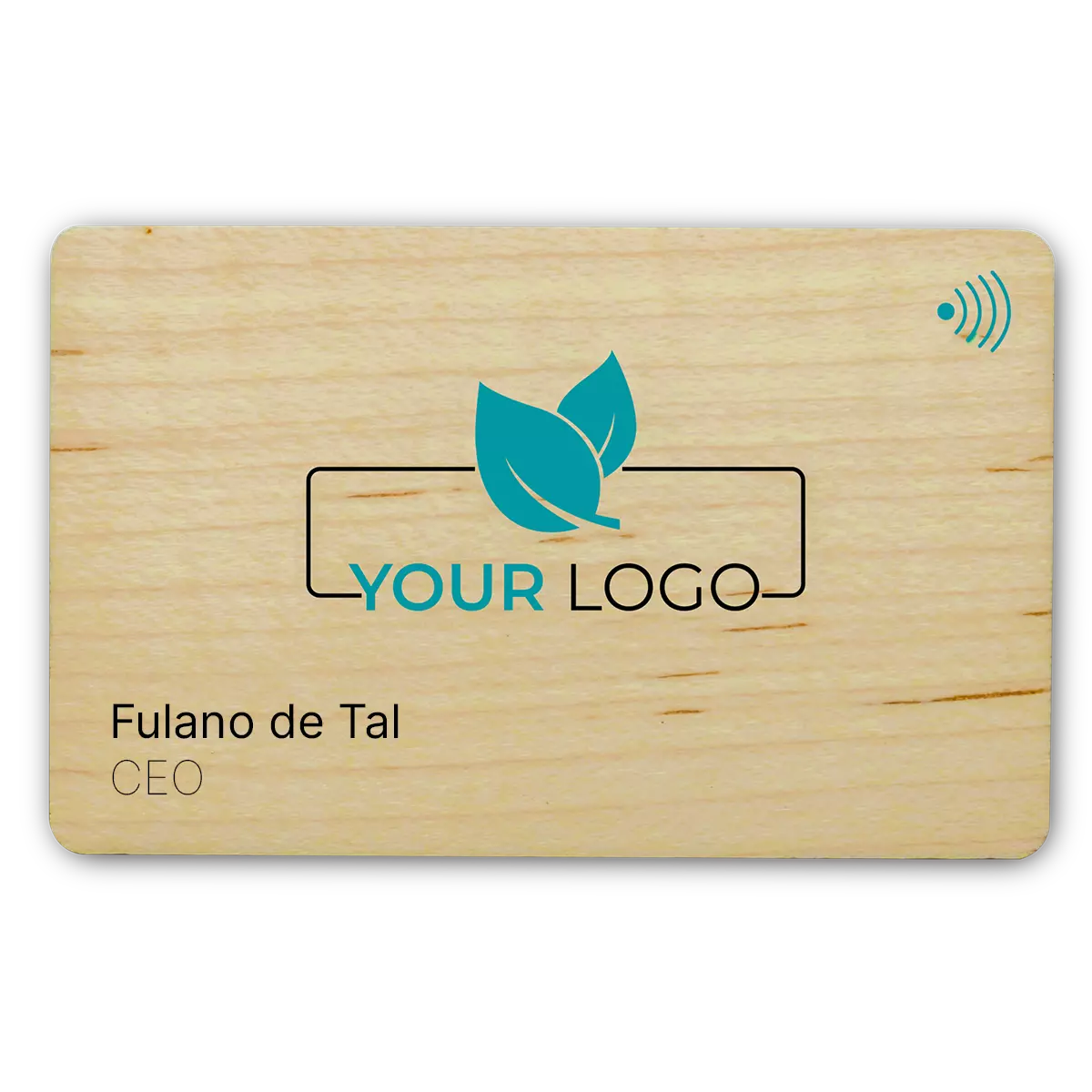 Tarjeta de madera personalizable (bambú) - Tarjeta de visita digital NFC